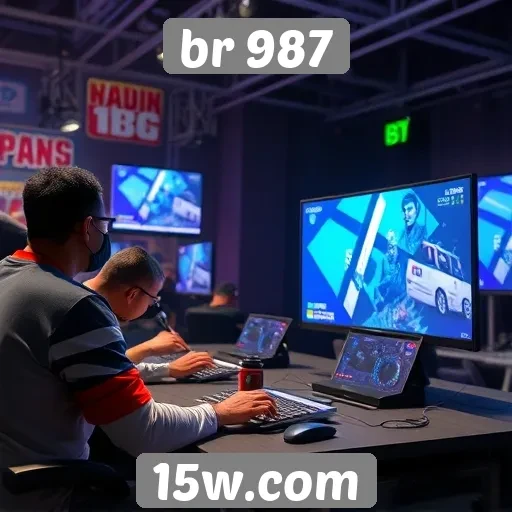 Comparecendo a eventos de jogos com o br 987